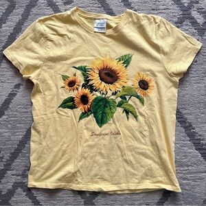 Port & Company Yellow T-shirt Sunflower Sandpoint Idaho Size Medium
